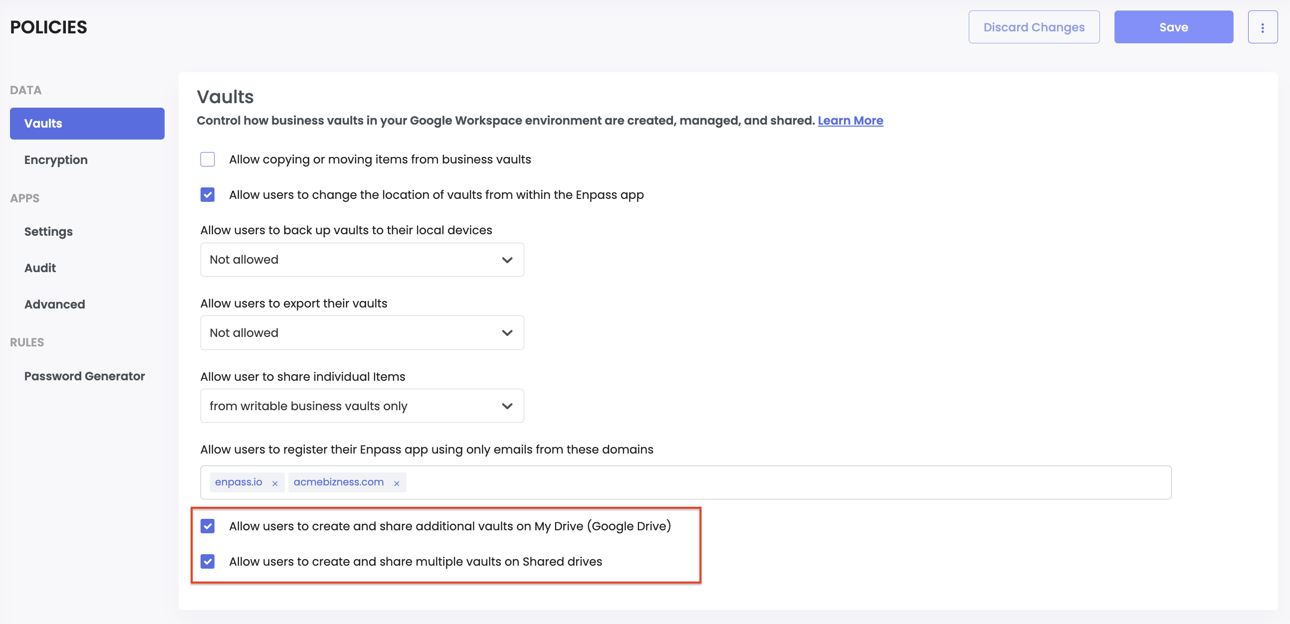 Create group in Enpass Admin Console